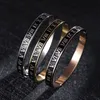 Bracelet manchette en acier inoxydable et émail, nouveau Design, sculpture de chiffres romains, Couple pour hommes et femmes, bijoux 277M