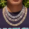 Iced Out 925 Sterling Silver 15mm Pig Nose Moissanite Cuban Necklace Custom Rapper Mossanite Cuban Link Chain