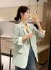 Costumes pour femmes UNXX 2023 Printemps Automne Arrivées Coupe ample Blazer rose haut de gamme pour femmes avec petite taille Style coréen et tenue décontractée