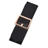 Belts Women Fashion Square Metal Buckle Pin Belt Wide Elastic Stretch Cinch Waistband Corset Dress Decoration Clothes Accessories