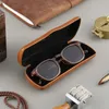 Cubojue étuis à lunettes en peau de vache marron boîte à lunettes en cuir véritable rangement pour lunettes montures lunettes de soleil protéger 231229