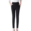 Pantalon femme mode Plaid femmes automne et ample jambe large taille haute droite femme pantalon décontracté W106