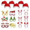 Montature per occhiali da sole 20 pezzi Occhiali natalizi Glitter Decorazione natalizia per feste Occhiali da vista per feste Bomboniere