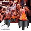 Cucchiai LED Fuoco Fiamma Effetto Luce Artificiale Sfarfallio Elettrico Lampada da falò Decorazioni per feste Forniture per Bar Stage Home Spina americana