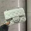 Şık kadın omuz çantası 20cm pamuk elmas kontrol gümüş donanım metal toka lüks çanta matelasse zincir crossbody çanta makyaj çantası moda çantaları tasarımcı