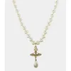 Роскошная жемчужная цепочка, спутниковое колье, элегантное ожерелье с подвеской на ключице, ожерелье в стиле панк, жемчуг в стиле барокко, эффектные ожерелья на свадьбу Par246y