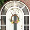 Декоративные цветы венок из ротанга Пасхальная дверь Подвесная лента Зеленое украшение 18 Самшит
