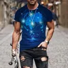 Mannen T-shirts Zomer 3D Afdrukken Heren/Dames Hiphop Straat AI Technologie Illustratie T-Shirt Oversized Shirt tops