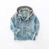 Jassen Peuter Kids Denim Jas Baby Jongens Kleding Herfst Kinderen Lange Mouw Kapmantel Jaqueta Jeans Infantil Manteau Garcon Drop Dhnil