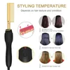 Glättchen Straight Hair Com Com Com Com Com Com Com Com Iron Professionelles Haar Glättere Pinsel Wärme Heizung Kammglätterstyling Tool