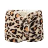 Bandanas Velvet Leopard Print Neck Warmer Winter Scarf For Boys Girls Outdoor Women Men Plush Baby