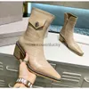 JC Jimmynessity Choo Quality High Shoes Chelsea Boots Designer Calfskin Western Boot Chaussures Femmes Blocs gros talons