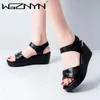 Comfortable 35-40 Sandals Casual Plus Beach Mother Size Daily Medium Heels Shoes Women Summer 2024 Chunky Platform Wedges 49