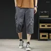 Pantaloncini da uomo Knielengte Cargo Heren Zomer Casual Katoenen Multi-tasche Rijbroek Korte Broek Militaire Camouflage 5xl