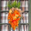 Dekoratif Çiçekler Paskalya Dekorasyon Çelenk Havuç baş aşağı Ağaç çelenk plastik simülasyon ev iç kolye kapı