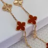 Link Designer Armband Schmuck Schmuck Vanca Kaleidoskop 18K Gold Van Clover Armband mit funkelnden Kristallen und Diamanten Perfektes Geschenk für Frauen Mädchen 89 kw