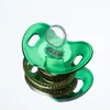 MIYOCAR Lovely bling Custom baby pacifiers and clips/holder kit with name Adorned with Elegant Green Rhinestones for boy girl 231230