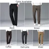 Pantalon homme mode velours côtelé décontracté taille élastique couleur unie droit épais Streetwear pantalon bas homme vêtements