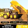 1/16 Rc Truck Dumper Huina 1553 Excavator Crawler 9Ch 2.4G Radio Controlled Car Electric Vehicle Tractor Model Toys for Boy Gift 231230