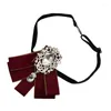 Bow Ties slips broscher för tjej kvinnor mode jabot krage brosch stift för förbindad nackskjorta corsage grossist