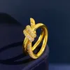 Nieuwe aankomst Rvs Rose Goud Liefde dubbele knoop Ring Voor Vrouw kristal Sieraden Ringen Mannen Bruiloft Belofte Ringen Vrouwelijke vrouwen 291j