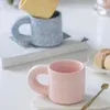 Mugs Coffee Mug Oatmeal Cup With Round Handle Home Drinking Microwave Dishwasher Safe