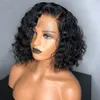Wigs Short Bob Lace Front Natural Wave Wigs 100% Brazilian Human Hair Side Part Fashion Glueless Wavy Laced Wig
