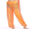 Bühnenkleidung, Bauchtanz-Haremshose, arabische Halloween-Laterne, glänzend, ausgefallenes Indien-Outfit, freie Größe (Münzgürtel nicht im Lieferumfang enthalten)