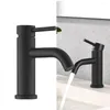 Bathroom Sink Faucets 1pcs Matte Black Stainless Steel Faucet Modern Basin Mixer Tap Single Hole Handle Home Accessories