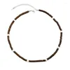 Choker Natural Brown White Coconut Shell Spacer Beads Surfer Necklace Fashion Tribal Jewelry For Men And Women