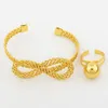 Armband runda dubai guldfärg smyckesuppsättningar för kvinnliga afrikanska halsband örhängen pärlring armband arab brud bröllop fest gåva