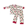 Winter boutique pyjama Jongens meisjes kinderen kerstkostuum met lange mouwen Broer/zus sets babykleding 231229