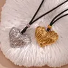 Chaînes Fashion Love Heart Collier Black Velvet Big Pendentif Collier pour femmes Élégant Weave Noué Chaîne réglable