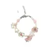 Charm Bracelets Romantic World Homemade Beaded Bracelet Pink Cute Starfish Bow Convallaria Girl Drop Delivery Otetf