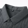 Camisas casuales para hombres Llegada Camisa de lana Otoño Impresión Bordado Manga larga Calidad Lujo Negocio Tendencia Moda Parte inferior Ropa para hombre Top