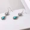 Dangle Earrings Vintage Boho Ethnic Blue Stone Drop For Women Tribal Beach Long Tassel