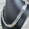 تمرير Diamond Tester 16mm Silver Men Necklace VVS Moissanite Hip Hop Jewelry بالكامل ICED Out Chain Miami Cuban Link