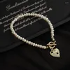 Braccialetti con ciondoli Ciondolo amore francese Perla d'acqua dolce naturale Gioielli di moda semplici e leggeri da donna