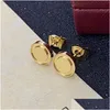 Stud Luxury Car Esigner Pendientes para mujeres Lindo Tornillo Clásico Amor Pendiente Damas Oro Sier Color Rosa Pendientes Pendientes Anillos Gota Delive Dhx5F