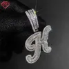 Hiphop Charms Sier VVS Diamond Iced Out Letter Name Custom Moissanite Pendant