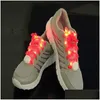 Novidade Iluminação Piscando Iluminado Cadarços Nylon Hip Hop Flash Luz Esportes Patinação Enxada Laces Armleg Bandas Drop Delivery Lights Dhygf