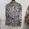 Camicie casual da uomo Estate WACKO MARIA Tiger Totem Skull Stampa completa Camicia hawaiana a maniche lunghe High Street Loose Street