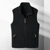 Men's Vests 2023 Autumn And Winter Clothes Faux Cashmere Vest Stand-up Collar All-Match Warm Polar Fleece Waistcoat