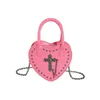 60% de réduction sur le sac de créateur chaîne de fille douce et épicée nouveau sac à main pour femme mini épaule d'amour sac à bandoulière à rivets personnalisé