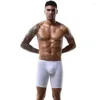 Calzoncillos Ropa interior para hombre Alargado Alta elasticidad Cintura baja Sólido Hielo Seda Boxers Shorts Pantalones cómodos