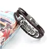 Charme Pulseiras Atualização Coruja Antiga Sier Pulseira Weave Mtilayer Wrap Couro Bangle Cuff Pulseira Para Mulheres Homens Moda Jóias Bla Dhcso