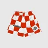 2024 Herren- und Damenmode Strandshorts West Coast Designer Ericemanuelsshorts Amerikanische Marke Ee Fitness Grid Farbblock Sport Freizeit Straße Hiphop Overs Z0wo