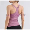 LU 2023 Senza maniche Ebb To Street Canotte Yoga Donna Vest con reggiseno imbottito Allenamento Fitness Atletica LL T-shirt sportiva