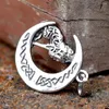 Pendentif Colliers 2023 Vintage Nordic Viking Wolf et Moon Animal pour hommes Collier en acier inoxydable Bijoux Cadeau