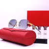 Klassieke heren designer zonnebril optisch frame merk buffelhoorn zonnebril voor dames beroemde retro luxe C-vormige mode hout roze